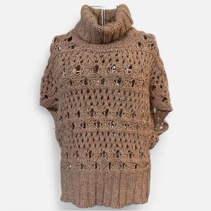 Jennifer Lopez Pink Cowl Neck Sparkly Sweater